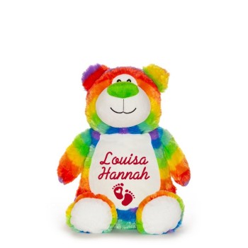 Stofftier Regenbogen bestickt mit Namen